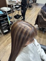 ハピネス クローバー 八木店(Happiness CLOVER)&nbsp;ロングレイヤー　髪質改善　白髪ぼかしハイライト　ベージュ