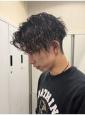 MEN’S HAIR/縦落ちパーマ/刈り上げメンズ/茅ヶ崎