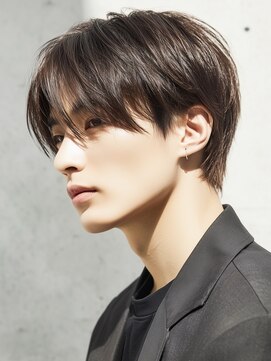 ルービック(Rubik's) シンプル黒髪/ツーブロックマッシュショート