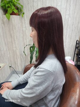 ネクサス ロット 八千代台店(NEXUS-Lot) 髪質改善カラーエステで作る、艶感ベリーショコラロング