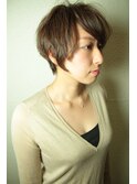 大人ショートXカーキアッシュ/30代40代50代札幌駅美容室