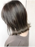O-tete カーキグレージュ系ハイライトグラデーションミックス