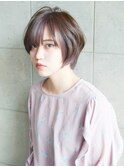 小顔カットショートボブラベンダーベージュ【銀座/銀座駅】