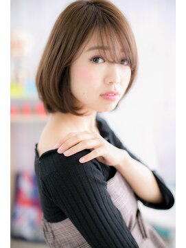 ミック ヘアアンドビューティー 大山店(miq Hair&Beauty) ミストバングで目力強調♪透明感ナチュラルボブc1