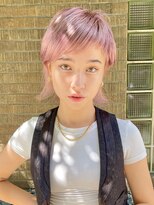 マックス フォー ヘアー(MAX FOR HAIR) 【デザインカラー】ハイトーンピンク×ショートウルフヘア◎