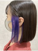 イヤリングカラー兵庫県姫路インナー紫髪ボブ～糸ito～HIRO