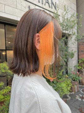 シアン 八王子店(SHIAN) 【SHIANみら】イヤリングカラー×パステルオレンジ