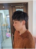 ショートアップバング×アッシュブラック