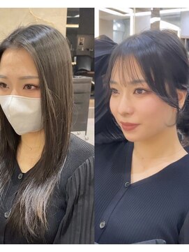 ロンドアヴァントゥス 池袋(Lond aventus) 韓国レイヤー/韓国風/ボブ/髪質改善/黒髪/ブリーチなし〔池袋〕