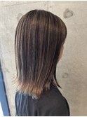 地毛育で作る地毛にハイライト/福岡地毛にハイライト