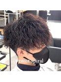 【ツイストスパイラルパーマ】メンズカット眉毛学割U24サロン