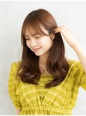 顔周りカット×ナチュラルレイヤーカット×ナチュラルベージュ