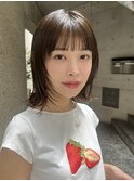 +ウルフボブウルフ/小顔/ネビージュ/ボブルフ/黒髪/ワンレン