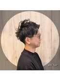 メンズカット アップバングショート