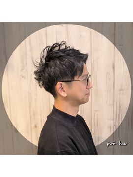 ピヴォヘアー(pivo hair) メンズカット アップバングショート
