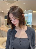 髪質改善＊長めバング似合わせカットボブ＊美髪【Zina西新】