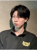 韓国フェザーショートブルーブラック10代20代30代