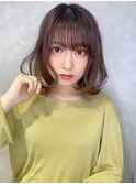 アンブレラカラー/こなれミディ/ウェーブパーマ/前髪/錦糸町