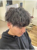 サーフカール/フェザーパーマ/ブルーブラック/稲毛駅/眉毛