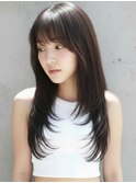20代30代×小顔×レイヤーカット/髪質改善ミルクティーベージュ