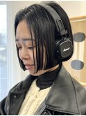 20代30代ミニボブレイヤー丸みボブ前髪ありボブ顔周りレイヤー