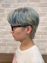 クレア バイ グレープバイン 金沢文庫(CLAIRE by GRAPEVINES)&nbsp;ハイトーンカラー/デザインカラー/ブルー/ブリーチカラー/メンズ