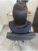 大人女性に人気の艶感髪質改善カラー外ハネミディアム美髪_473