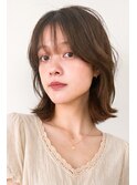 ミディアムレイヤー　レイヤーボブ　ダークグレージュ　表参道