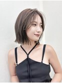 レイヤーボブ/外ハネ/小顔/前髪/ショートボブ/アッシュカラー