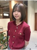 ボブ×ベージュ