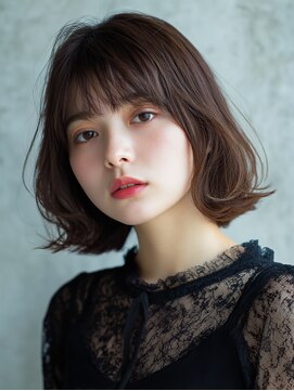 ロッソ 大橋店(Rosso) 柔らかブラウンのニュアンスボブ【大橋】