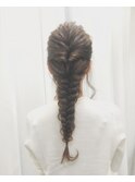 編み込み ダウンスタイル