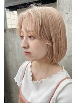 オンヌ(onnu)&nbsp;ミルクティーベージュのボブスタイル