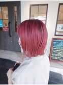 【Luccica】ピンクカラー前下がり小顔ボブ