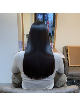 アンクル(ancre) 美髪ストレート×ロング×ディープブルー×ネオメテオストレート