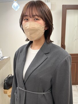プフ 伏見(puf) 柔らかベージュ×くびれボブ【伏見/丸の内/栄/髪質改善】