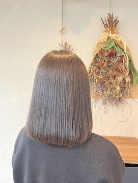 ナチュラルリーフ 仙台駅前店(Natural leaf) ボブ【艶髪カラー】×【髪質改善ロイヤルトリートメント】