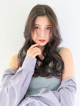 ヘアサロンガリカアオヤマ(hair salon Gallica aoyama) 【Gallica】グレージュ/韓国風ロングレイヤー/センターパート