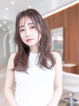 ハバナ 渋谷(HAVANA) 20代30代大人可愛い斜めバンググレージュカラー/レイヤーカット