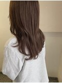 ブリーチなし フォギーベージュ 伸ばし中ヘアsk