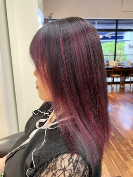 ルーム(Room) 韓国風ボブインナーカラー/アンブレラカラー/モーヴピンク