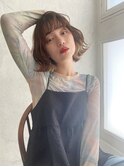 ボブ×インナーカラー×エアリー