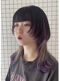 クラゲウルフ　パープルデザイン　ウルフカット