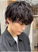 メンズパーマ波巻きパーマツイストスパイラルパーマ韓国マッシュ