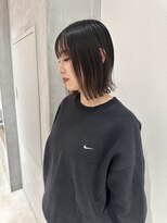 ヨーク(YOKE)&nbsp;YOKE 20代30代40代切りっぱなしボブぱつっとボブ前髪ベージュ