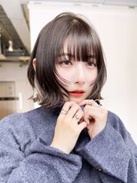 アルバム 池袋(ALBUM) 透明感カラーオリーブカラーウルフレイヤーロング_29871