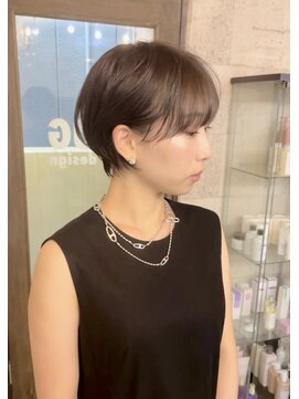 プラグ ヘアーデザイン 大名店(PLUG hair design) ショートボブ/ショートヘア/脱白髪染め/白髪ぼかし/髪質改善