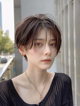 レヴ 草加店(LEV.) イメチェン 外ハネ ボブ 美髪 ワイドバング ブルーブラック