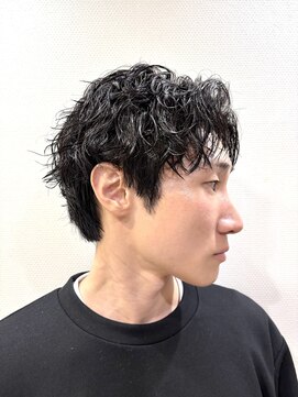 銀座マツナガ 神田店 刈り上げなし前髪アップセット時短スパイラルパーマ