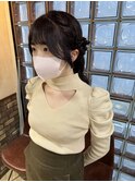 くるみちゃんヘアアレンジお団子ヘア渋谷宮益坂ヘアセットエジリ